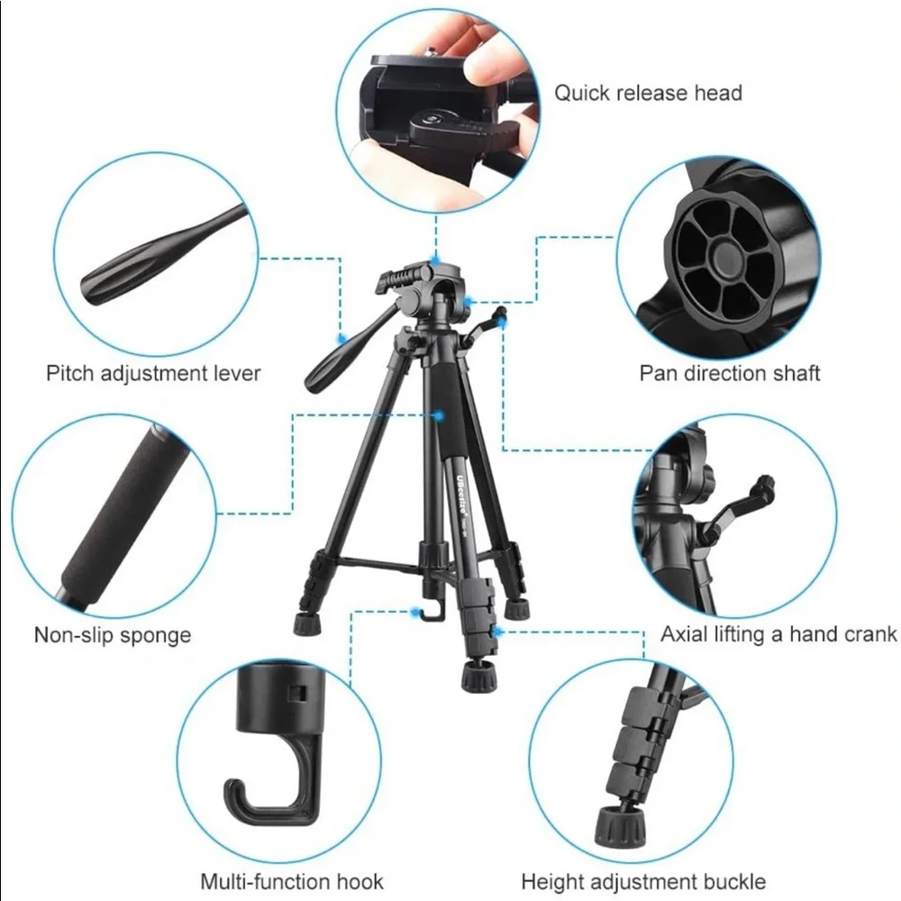 Ubeesize 17.6” - 60” Tripod w/ Remote For Taking Pictures IOS&Android